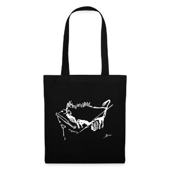 Bird Man with Bison Cave Painting - Stoffbeutel - Schwarz - Vorne