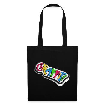 Graffiti lettering 3d effect - Tote Bag - black - Front