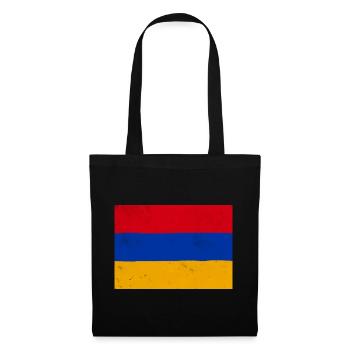 Flagge Armeniens – Symbol der Identität und des Nationalstolzes - Stoffbeutel - Schwarz - Vorne