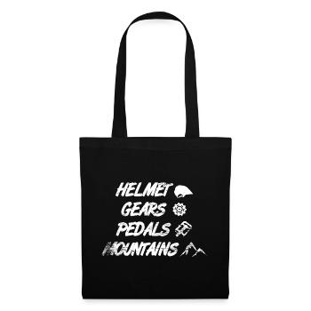 Helmet Gears Pedals Mountains - Tote Bag - black - Front