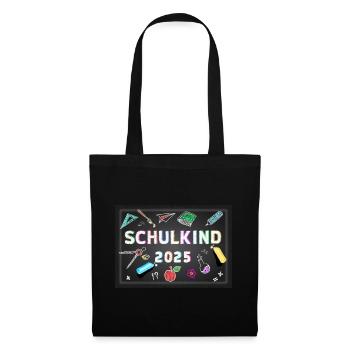 Schulkind 2025 Erstklässler - Stoffbeutel - Schwarz - Vorne