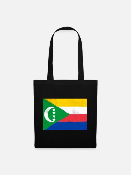 Drapeau des Comores - Sac en tissu - noir
