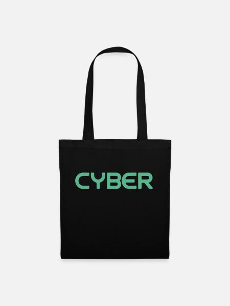 CYBER (Englisch) - Stoffbeutel - Schwarz