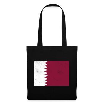 Drapeau du Qatar - Sac en tissu - noir - Devant