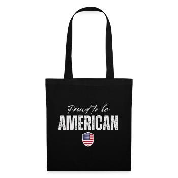Proud American, I Love America - Tote Bag - black - Front