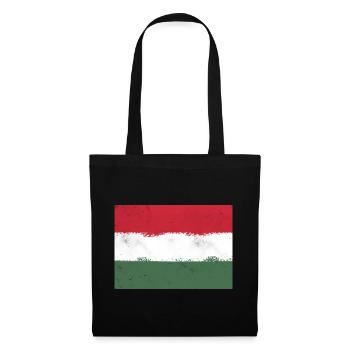 Drapeau de la Hongrie - Sac en tissu - noir - Devant