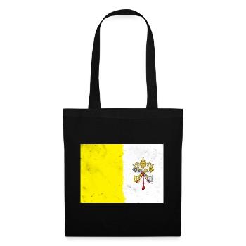 Drapeau du Vatican - Sac en tissu - noir - Devant
