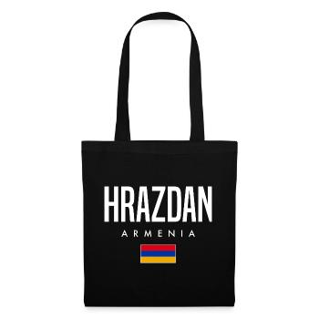 Hrazdan, Arménie - Sac en tissu - noir - Devant
