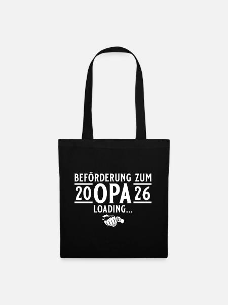 Opa 2026 loading - Werdender Großvater - Stoffbeutel - Schwarz