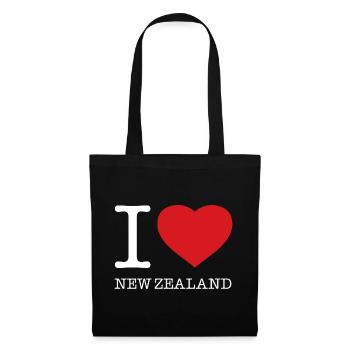 I love New Zealand - Stoffbeutel - Schwarz - Vorne