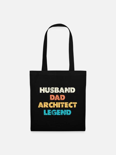 Husband Dad Architect Legend - Stoffbeutel - Schwarz