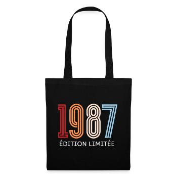 1987 édition limitée vintage - Sac en tissu - noir - Devant