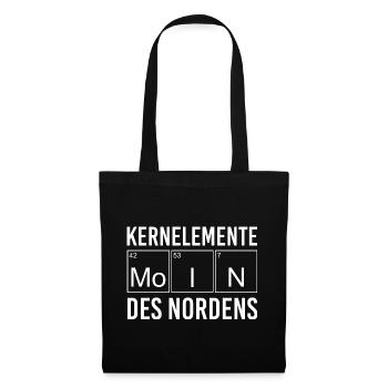 Kernelemente des Nordens Norddeutsch - Stoffbeutel - Schwarz - Vorne