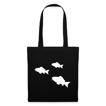 Pisces Tropical Fish Silhouette - Tote Bag - black - Front