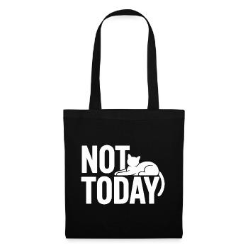 Katzen Spruch Not Today Büro Cat Homeoffice Katze - Stoffbeutel - Schwarz - Vorne