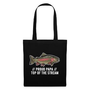 Proud Papa Fishing Trout - Tote Bag - black - Front