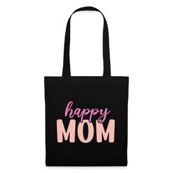 Maman heureuse - Sac en tissu - noir - Devant
