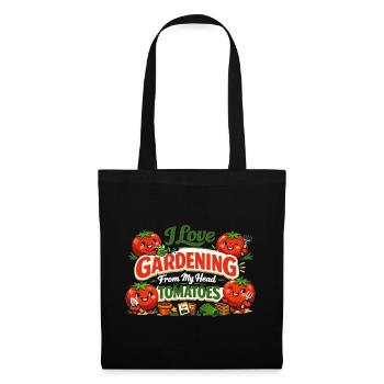 J’adore jardiner depuis mon t-shirt Head Tomatoes - Sac en tissu - noir - Devant
