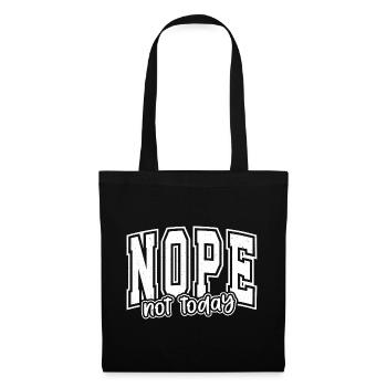 NON Pas Aujourd’hui Typographie - Sac en tissu - noir - Devant