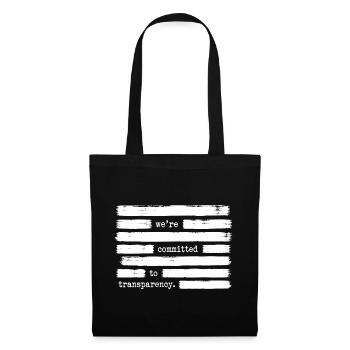 Nous sommes engagés en faveur de la transparence et contre cette orientation - Sac en tissu - noir - Devant