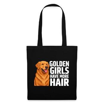 Golden Retriever Golden Girls haben mehr Haare - Stoffbeutel - Schwarz - Vorne