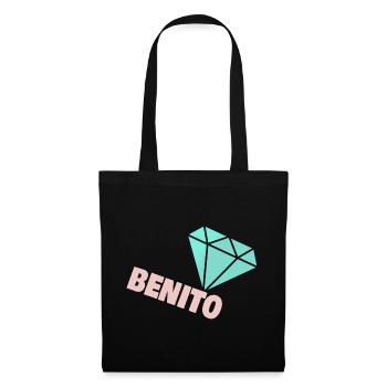 Geschenk für Benito - Stoffbeutel - Schwarz - Vorne