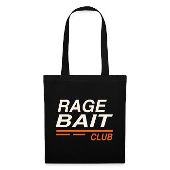 Rage Bait Club Ragebait Jugendwort 2026 Spruch - Stoffbeutel - Schwarz - Vorne