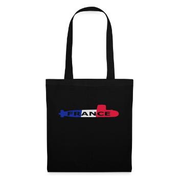 sous marin France - Sac en tissu - noir - Devant