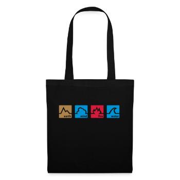 Terre Vent Eau Feu - Sac en tissu - noir - Devant