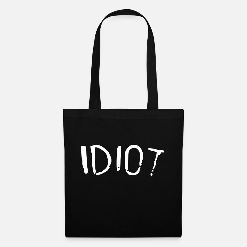 idiot - Sac en tissu - noir