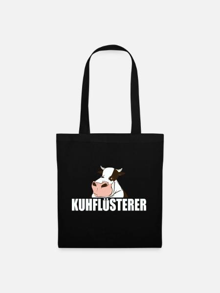 Kühe Geschenk Landwirt - Stoffbeutel - Schwarz