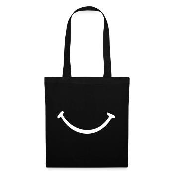 sourire - Sac en tissu - noir - Devant