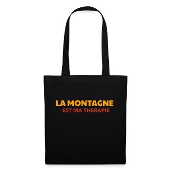 LA MONTAGNE EST MA THERAPIE - Sac en tissu - noir - Devant
