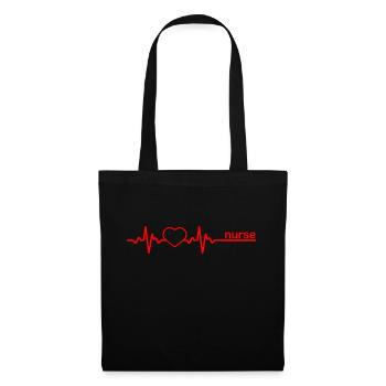 Nurse - Stoffbeutel - Schwarz - Vorne
