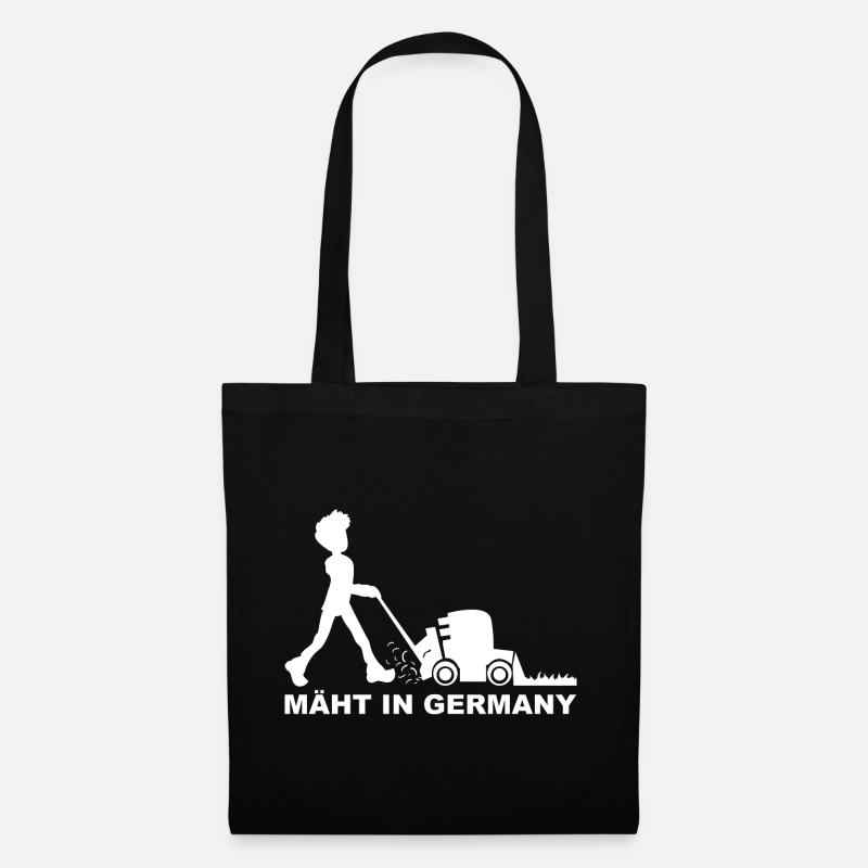 MÄHT IN GERMANY Rasenmähen Mähen - Stoffbeutel - Schwarz
