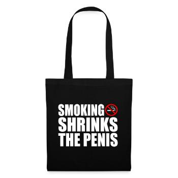 Smoking shrinks the penis - Stoffbeutel - Schwarz - Vorne