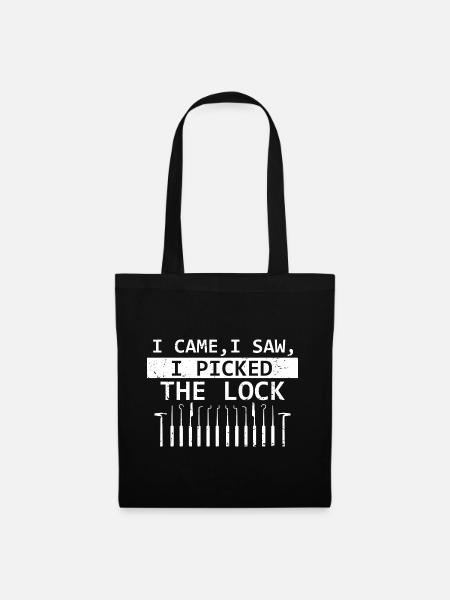 Lock Picking Schließtechniker Schlossdienst Design - Stoffbeutel - Schwarz