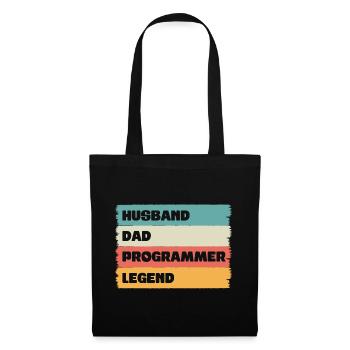 Husband Dad programmer Legend - Tote Bag - black - Front