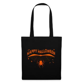 Halloween Happy Fledermäuse Halloween - Stoffbeutel - Schwarz - Vorne
