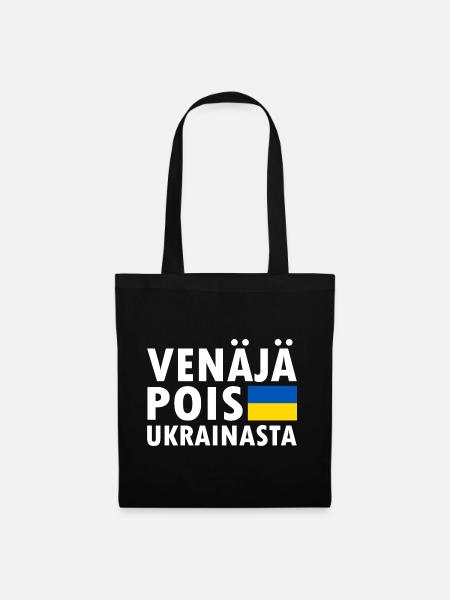 venäjä pois ukrainasta - Stoffbeutel - Schwarz