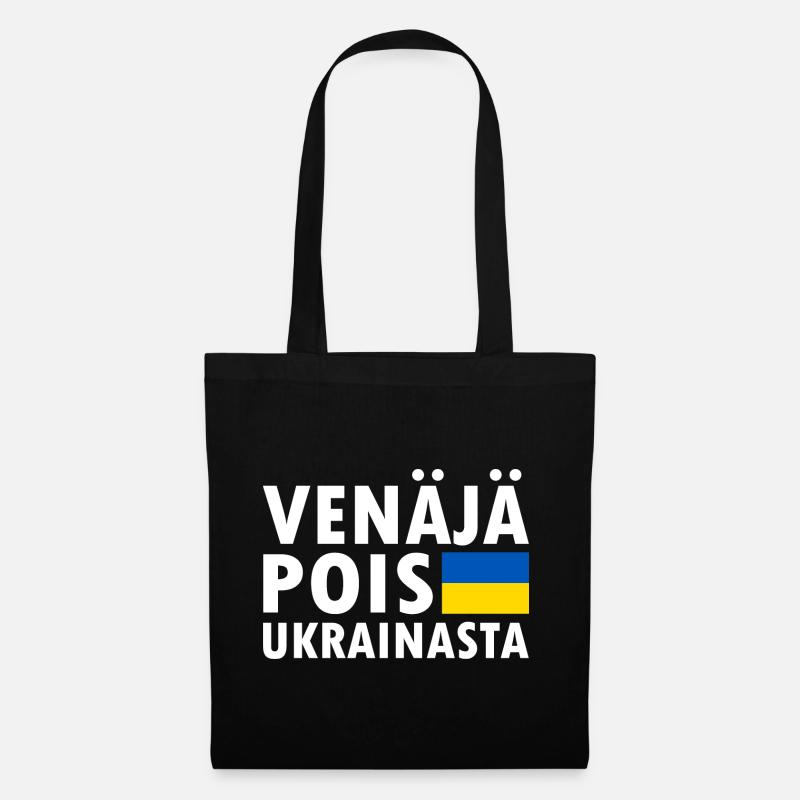 venäjä pois ukrainasta - Stoffbeutel - Schwarz