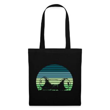 Yeux de grenouille Reptiles Amphibiens Grenouilles Crapauds - Sac en tissu - noir - Devant