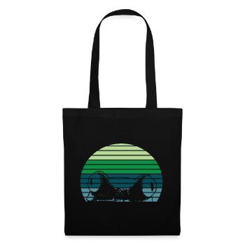 Yeux de grenouille Reptiles Amphibiens Grenouilles Crapauds - Sac en tissu - noir - Devant