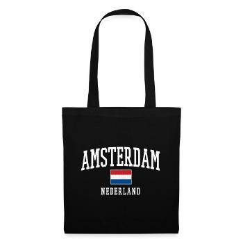 Amsterdam NL Flag Design - Tote Bag - black - Front