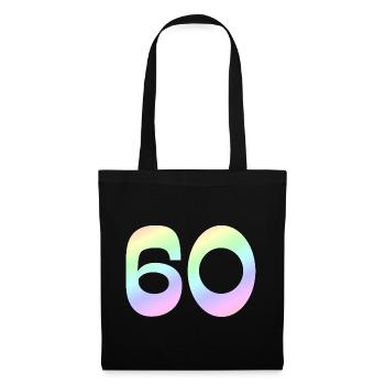 geschenkidee, 60 pastellfarbe - Stoffbeutel - Schwarz - Vorne