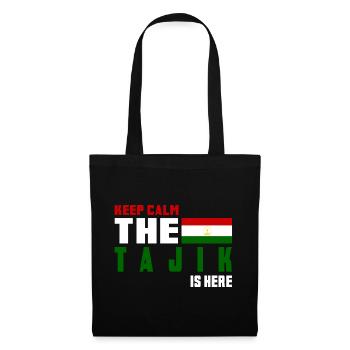 Design du drapeau du Tadjikistan Keep Cal - Sac en tissu - noir - Devant