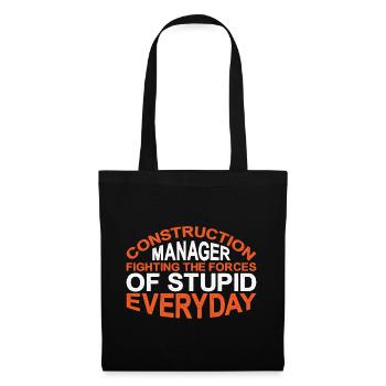 Directeur de la construction, Fighting Forces Of Stupid 3 - Sac en tissu - noir - Devant