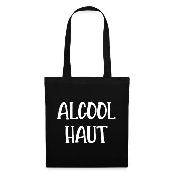 alcool haut - Sac en tissu - noir - Devant