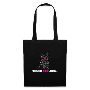 French Cooldog By RF white bulldog English - Tote Bag - black - Front