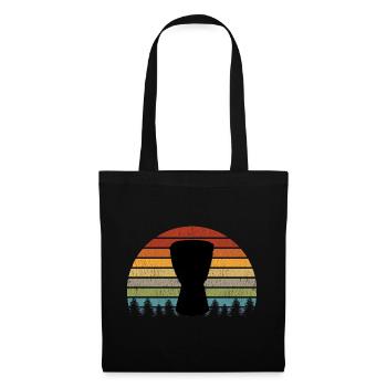 Djembe Player Drummer Music Drum Vintage Retro - Tote Bag - black - Front